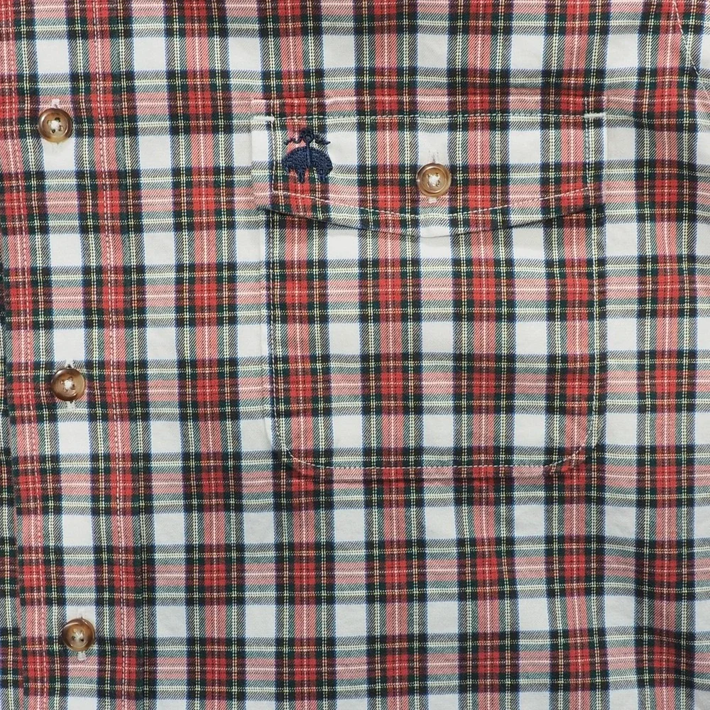 Brooks Brothers Shirt Boys Large Red White Plaid Button Down Cotton Classic Fit